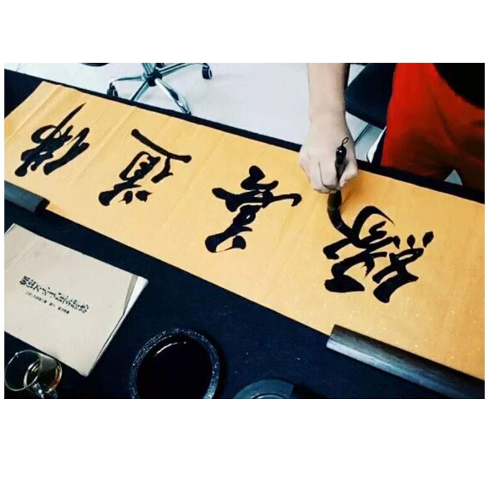 XCSJ 3 Pcs Pennello Da Scrittura Cinese Calligrafia Set Di Calligrafia Cinese In Confezione Regalo, Pennelli Per Calligrafia Cinese Kanji Giapponese Sumi Da Disegno Per Scrittura e Pittura (Marrone