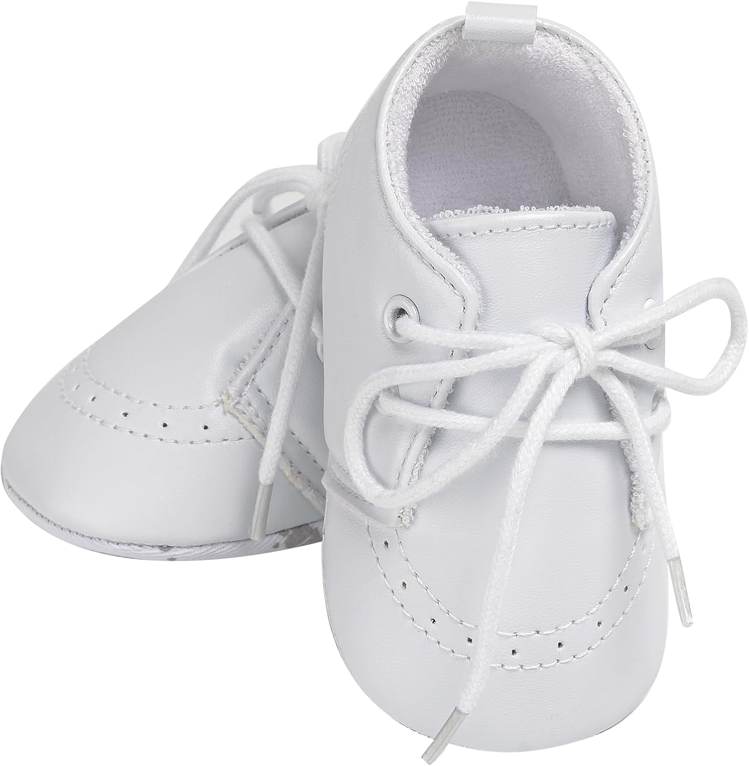 Booulfi Baby Boy Shoes Walking White Infant Newborn Shoes Booties Easter Baptism Christening Outfits Gifts for Boys Girls
