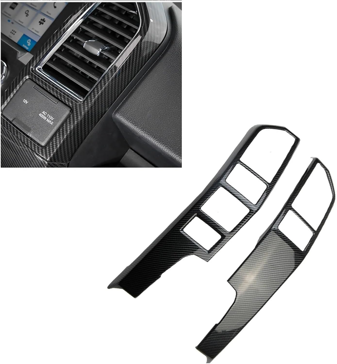 2Pcs Car Conditioner Outlet Frame A/C Plate Panel 2015+