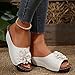 Dkieuyu Womens Wedge Sandals Summer Dressy Flower Open Toe Platform Orthopedic Walking Sandals Boho Slip on Beach Slipper