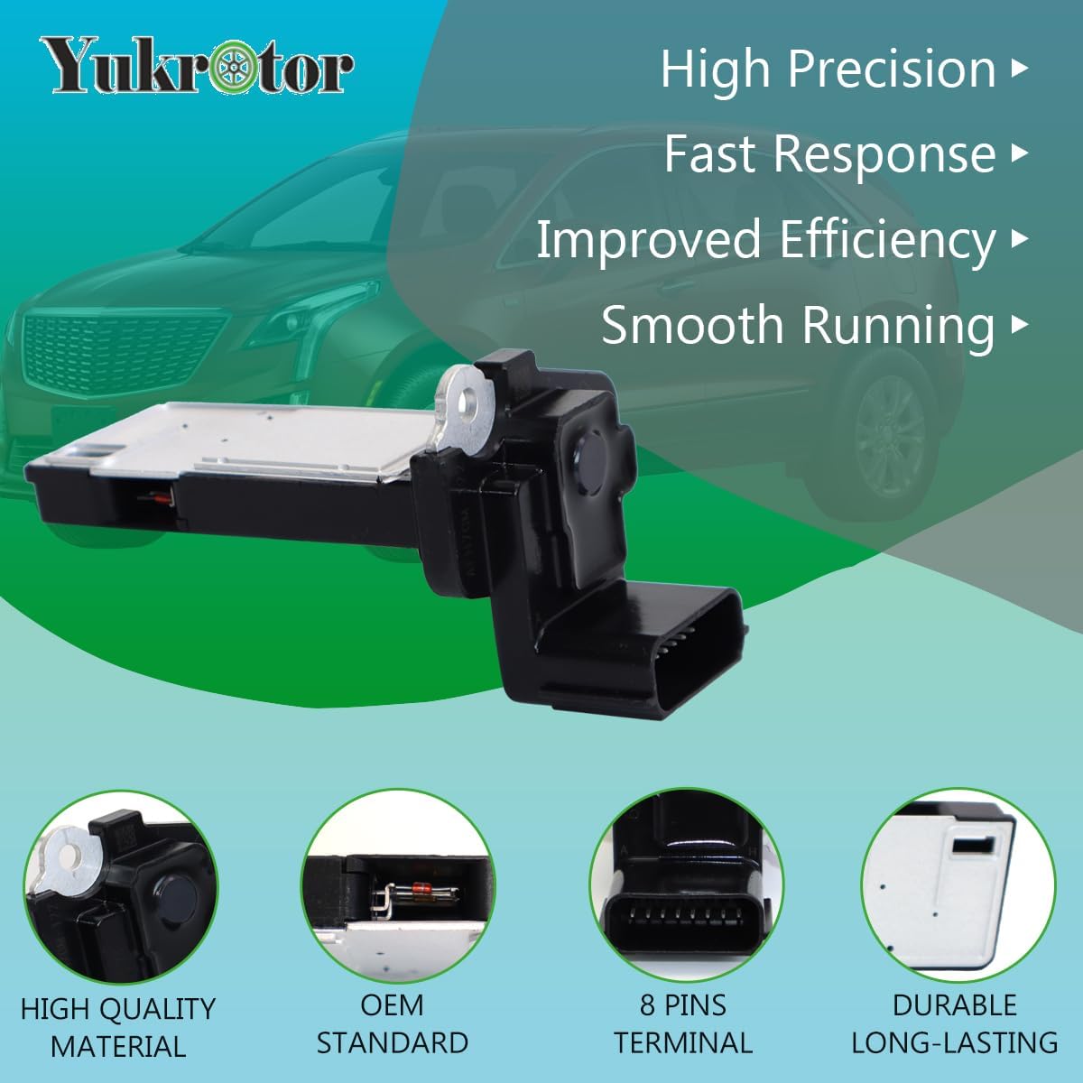 Mass Air Flow Sensor 23262343 MAF Sensor Compatible with 2012-2025 Chevy Blazer Camaro Colorado Equinox Express Impala Malibu Silverado Suburban Tahoe Traverse GMC Cadillac ATS CTS Buick