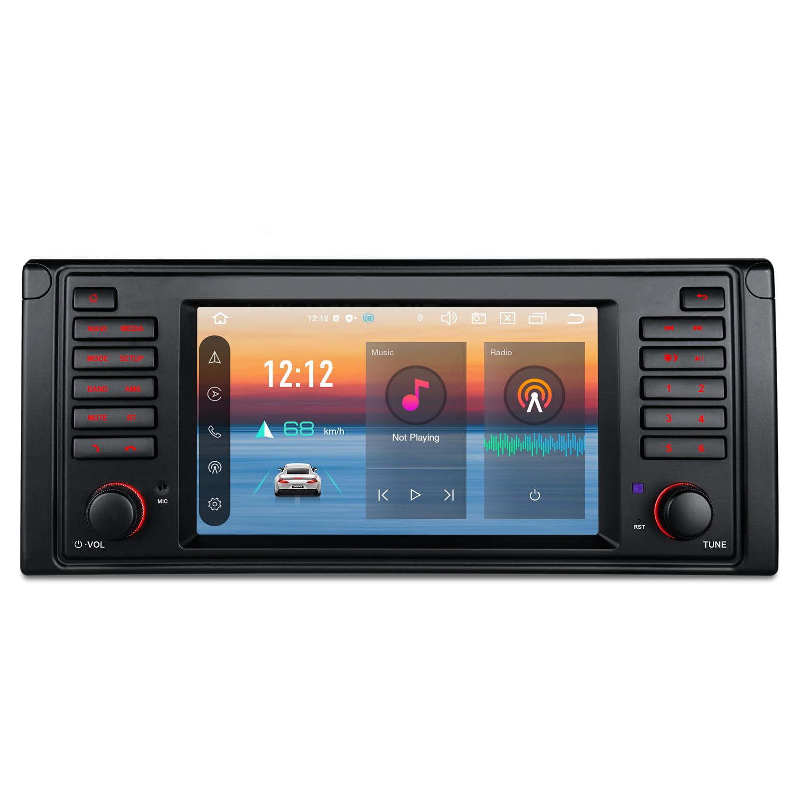 XTRONS 7 Inch Android 14 Car Stereo for BMW E39 M5 1999-2003 E39 1995-2003, Touch Screen 4+64GB Car Bluetooth Head Unit Global 4G LTE Car Radio GPS