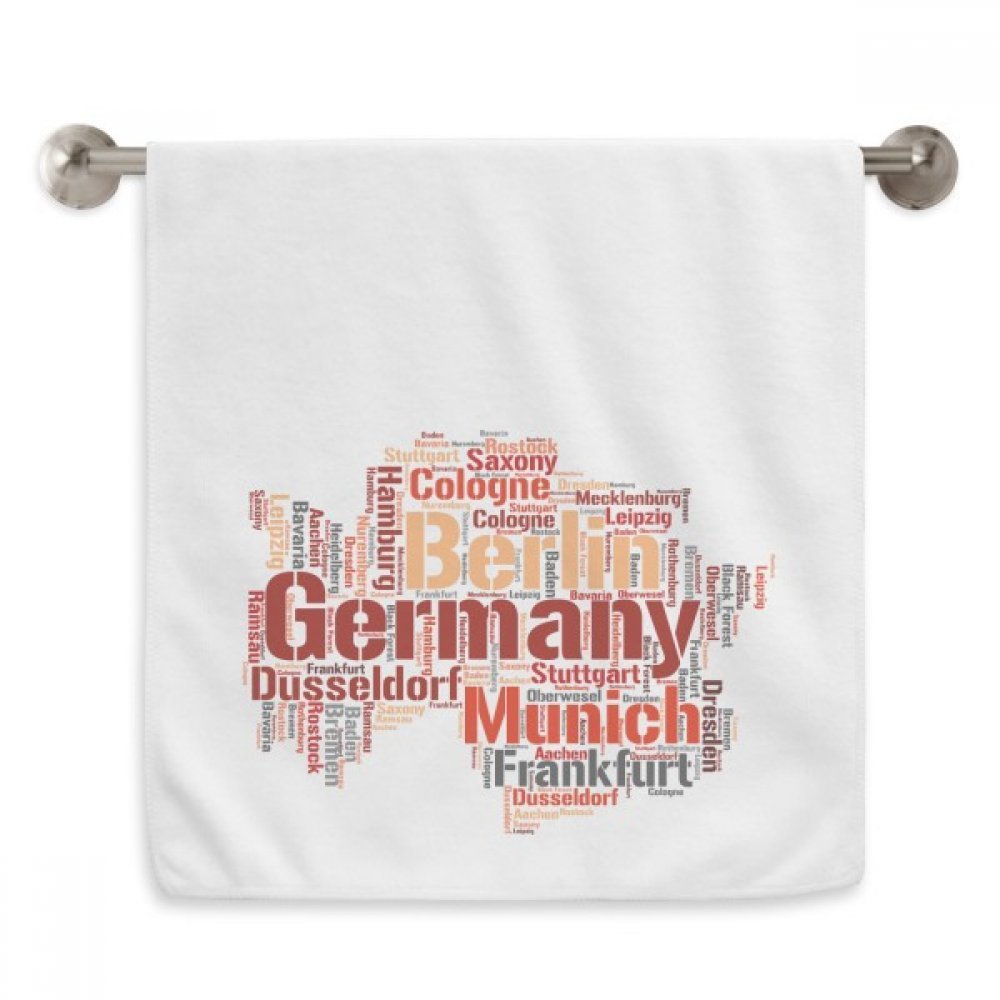 Serviettes moelleuses Allemagne carte absorbante pour le visage 13x29 inch