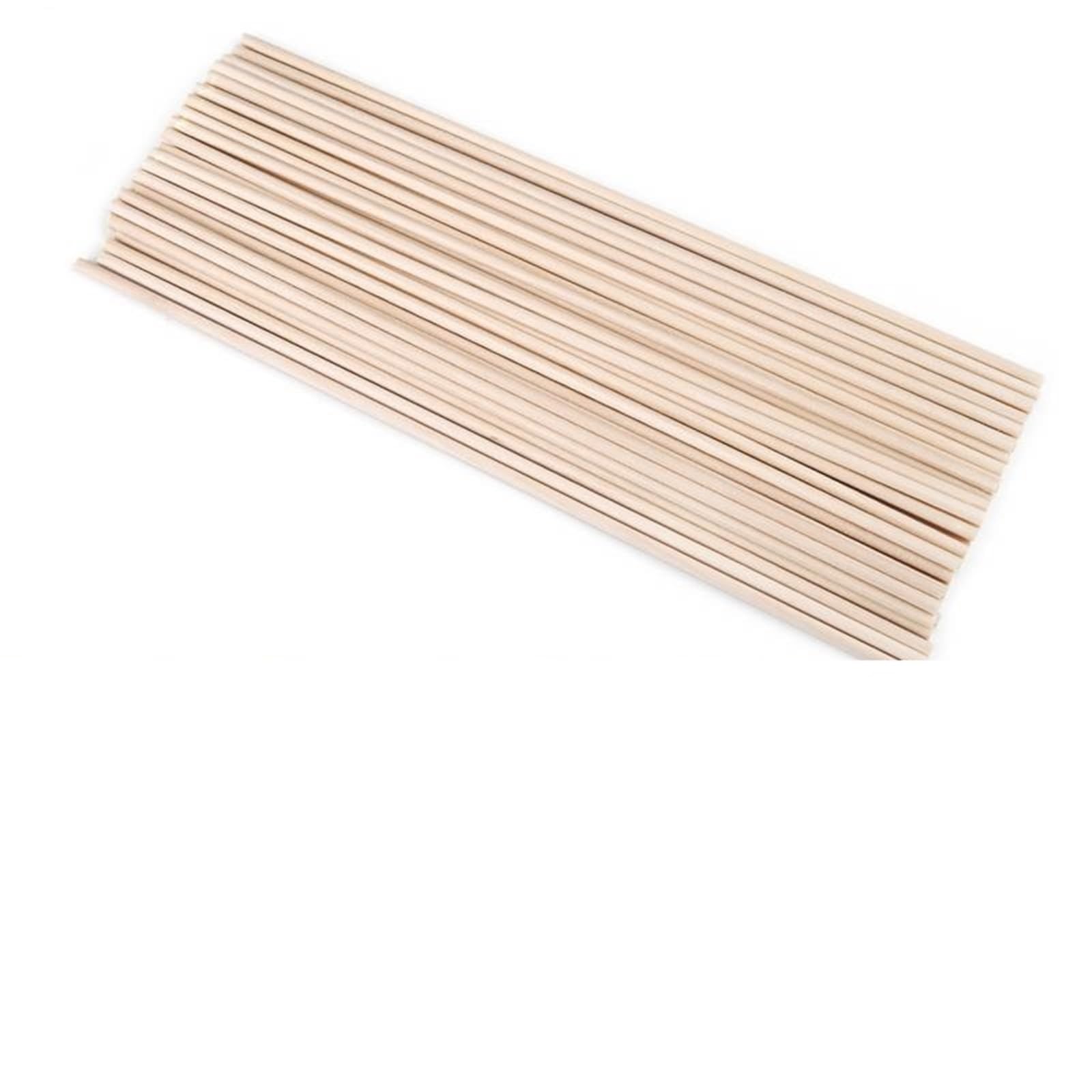 HYQOUKLR Wooden Sticks, Wooden Dowels 50 Pcs 3mm & 5mm x 100-300mm Crafts Lollies Model Making DIY Woodworking(3x200mm)