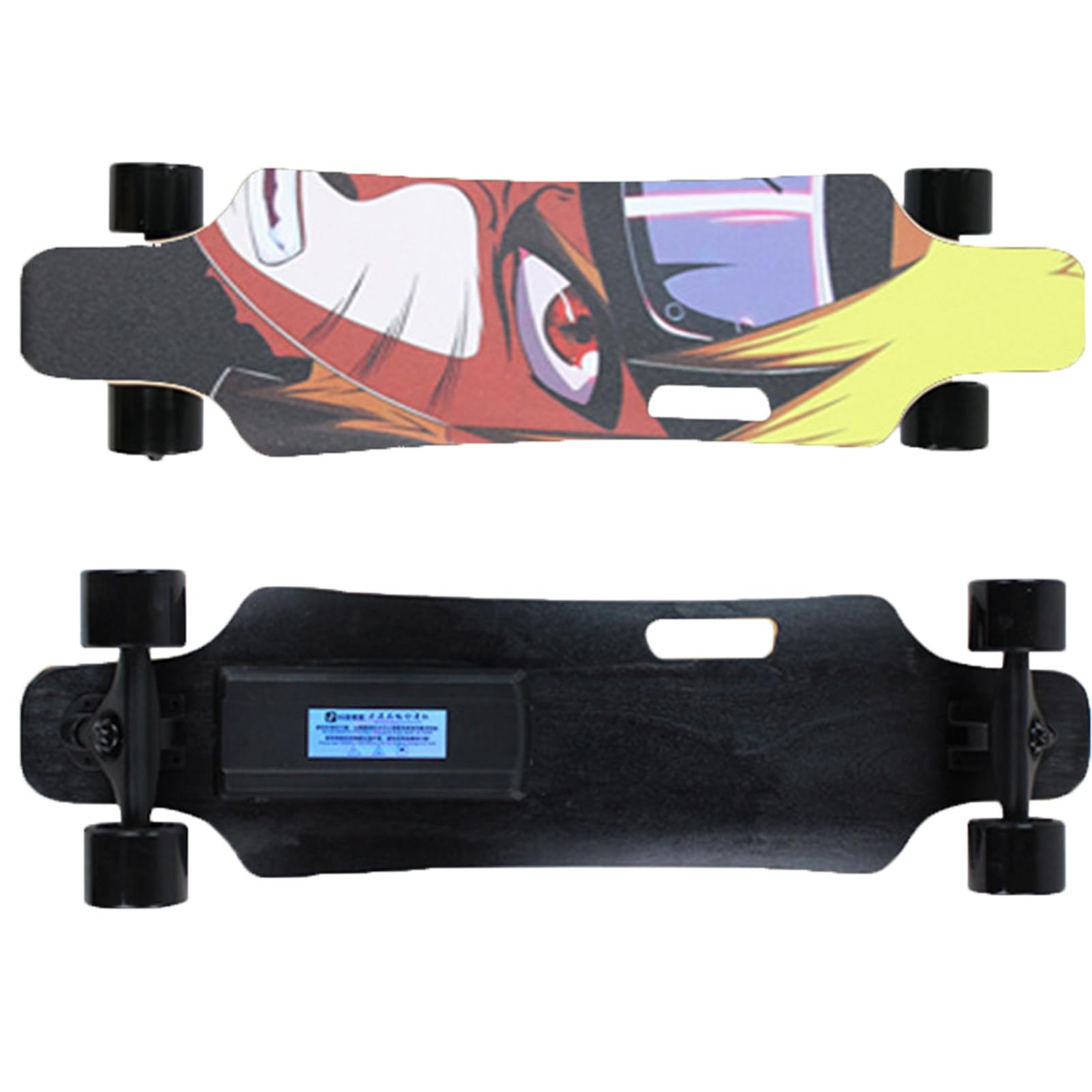 Pwekzxt F Electric Longboard Skateboard With Remote,Electric Skateboard,Commuting E-Longboard,Rechargeable Skateboard, 15 Km Range, 7-Layer Maple Deck, Or Daily Commuting