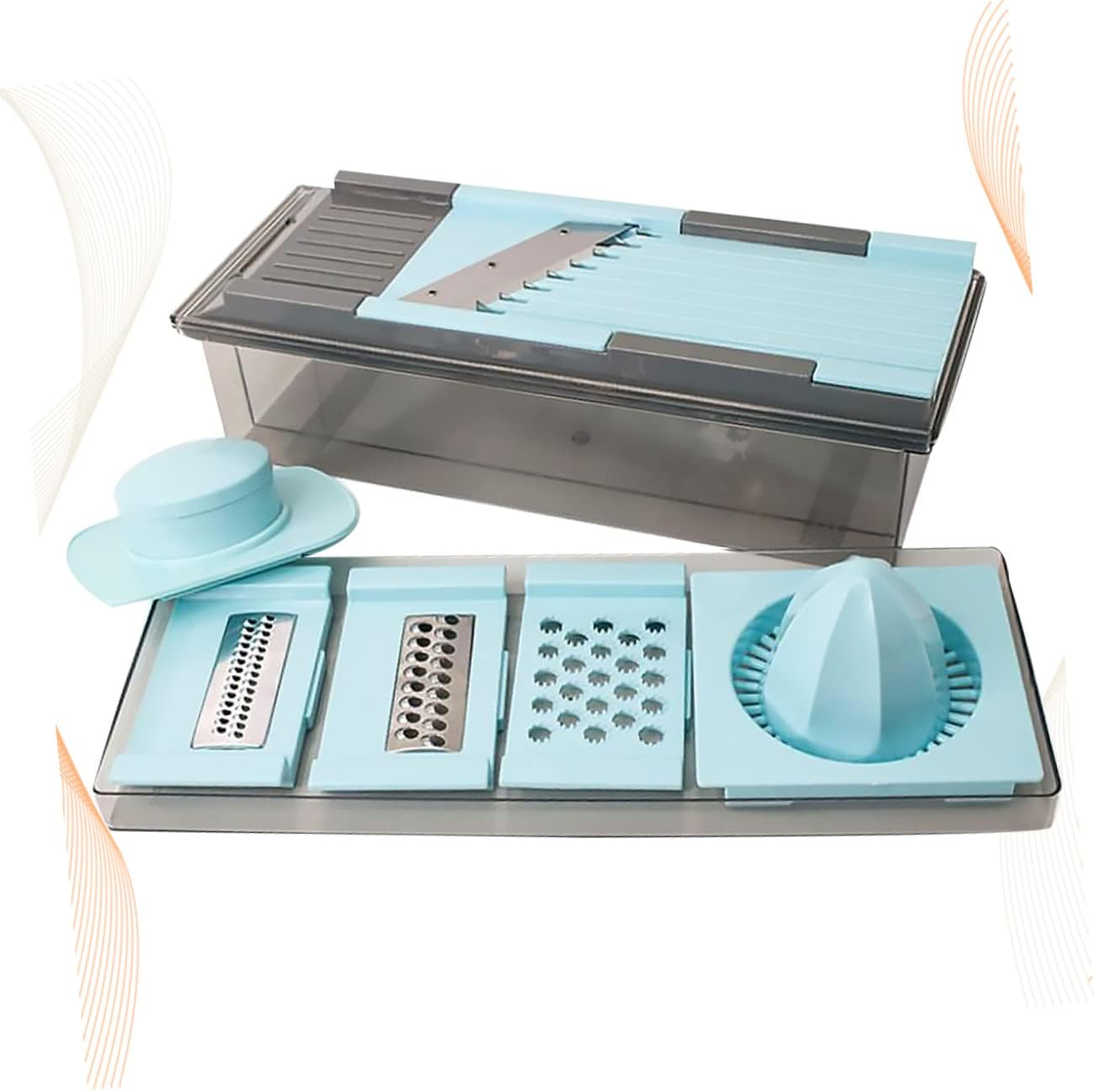 Multifunctional Vegetable Cutter Manual Juicer Squeezer Portable Slicer for Efficient Home Restaurant Use Easy to Store Comfortable Grip Material for Lasting Use