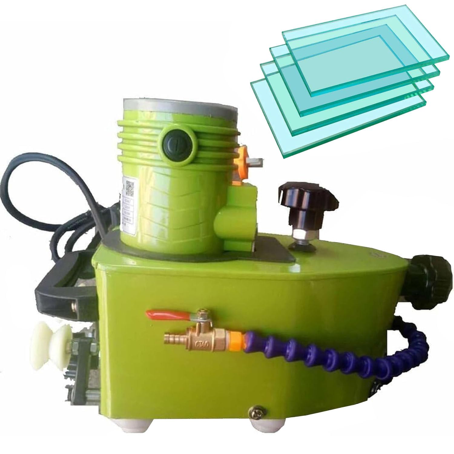 Polisseuse électrique portable pour bords de verre avec puissance de 800 W et vitesse de 8000 tr/min pour biseautage et polissage