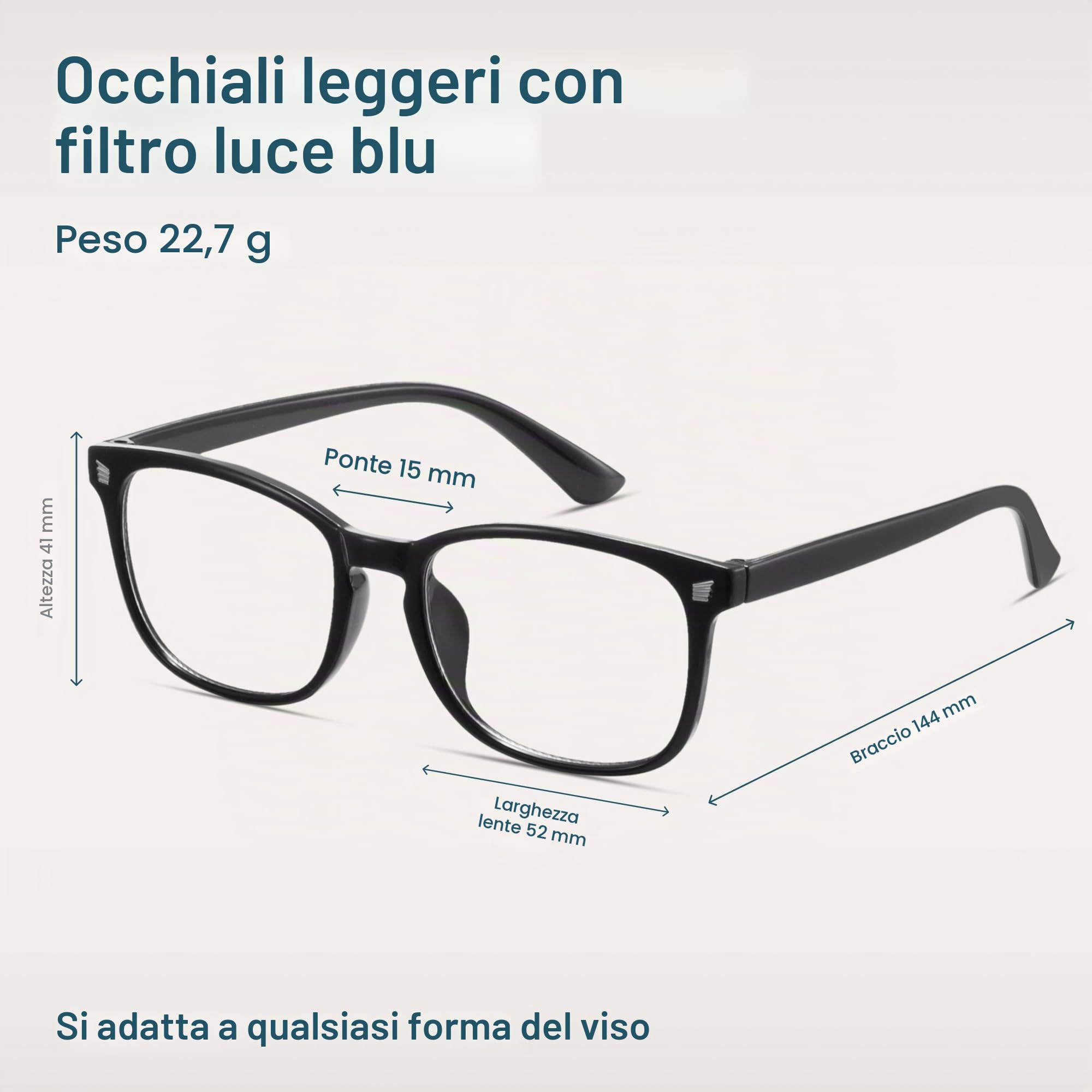 GaoyeGlasses Occhiali da gioco antiradiazione UV per computer, bloccano il blu, stile fashion, compatibili con donne e uomini (nero brillante), trasparenti, M