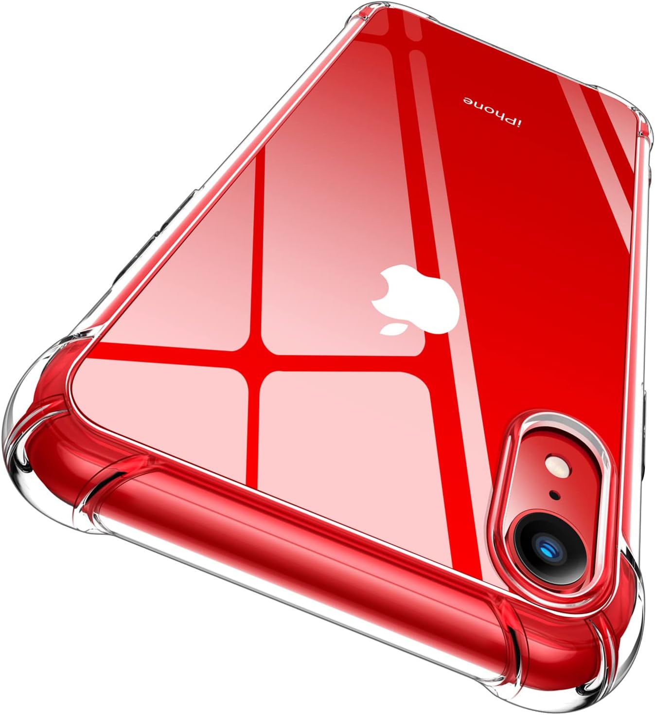 CANSHN iPhone XR Case, Clear Protective Heavy Duty Case with Soft TPU Bumper [Slim Thin] Case for iPhone XR 6.1 Inch (2018)-Crystal Clear