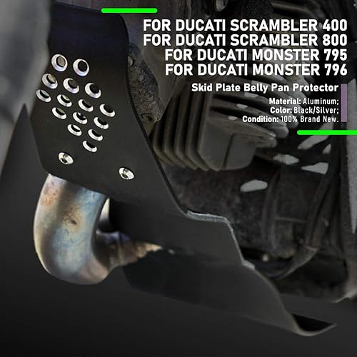 Miniatura 5 de TAZGANTAX Protector de chasis inferior de motor para motocicleta, placa deslizante compatible con D-ucati Monster 795 796 797 Scrambler 400 800