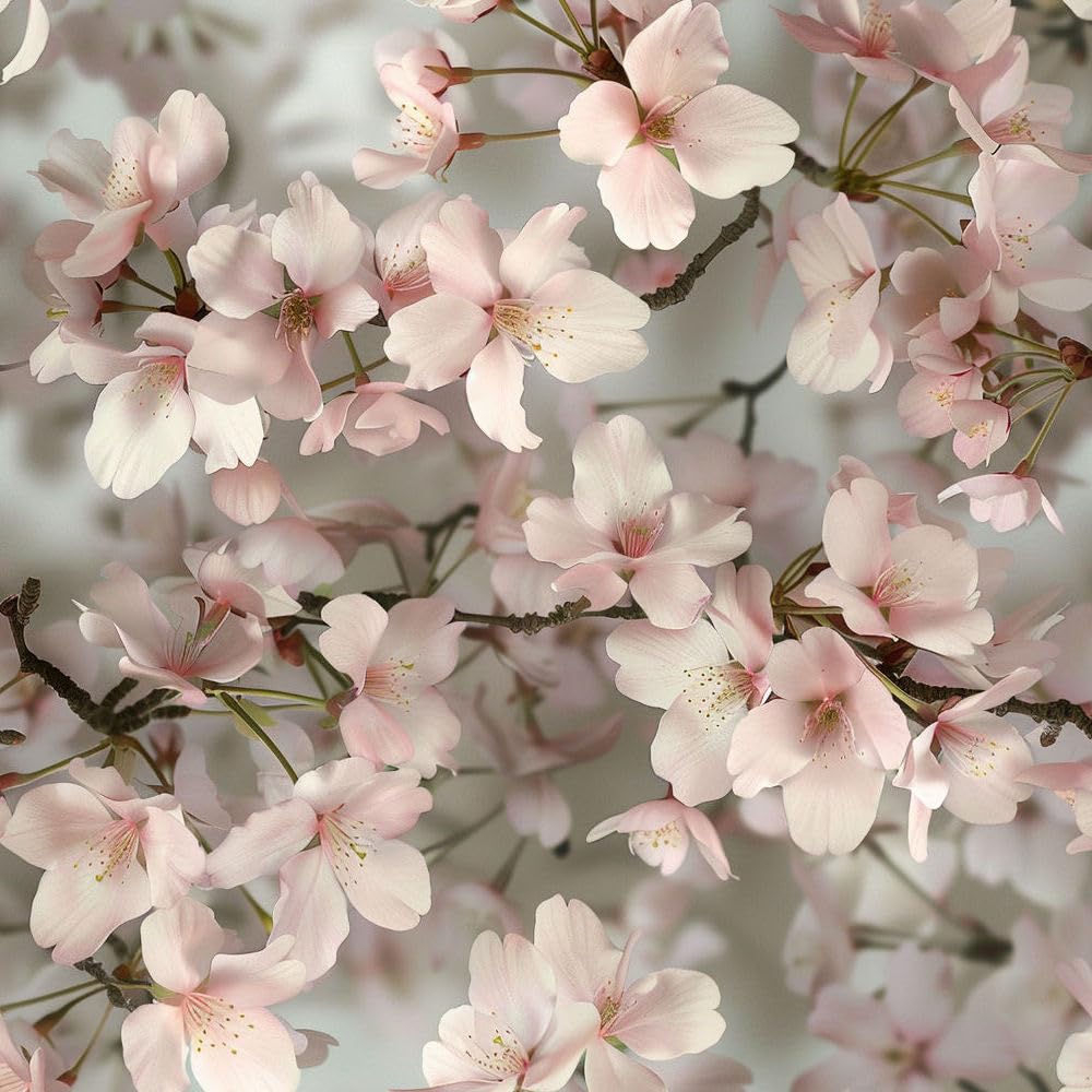 Jiaoqss I Peel And Stick Wallpaper Pink Cherry Blossoms Self Adhesive Wallpaper Waterproof Furniture Wallpaper Diy Removable Wall Protection Film For Living Room Bedroom