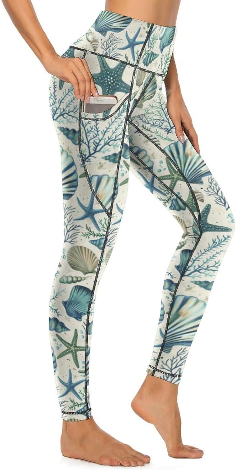 Women's High Waist Tummy Control Yoga Pants with Pockets Workout Leggings