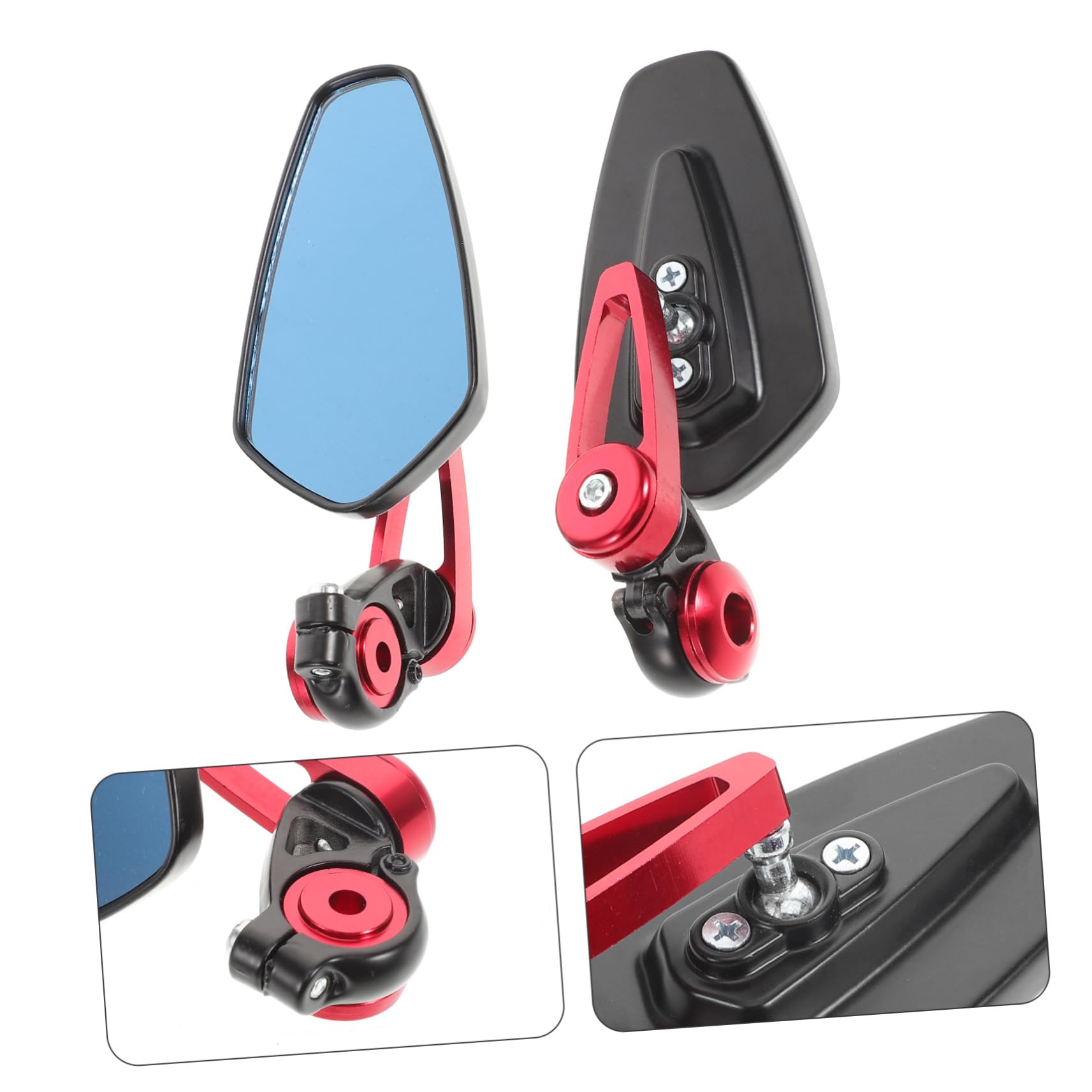 Gatuida Specchietto Retrovisore per Veicoli a Due Ruote e Scooter in Lega di Alluminio, per Manubrio 22mm, Visibilità Migliorata e Guida Sicura