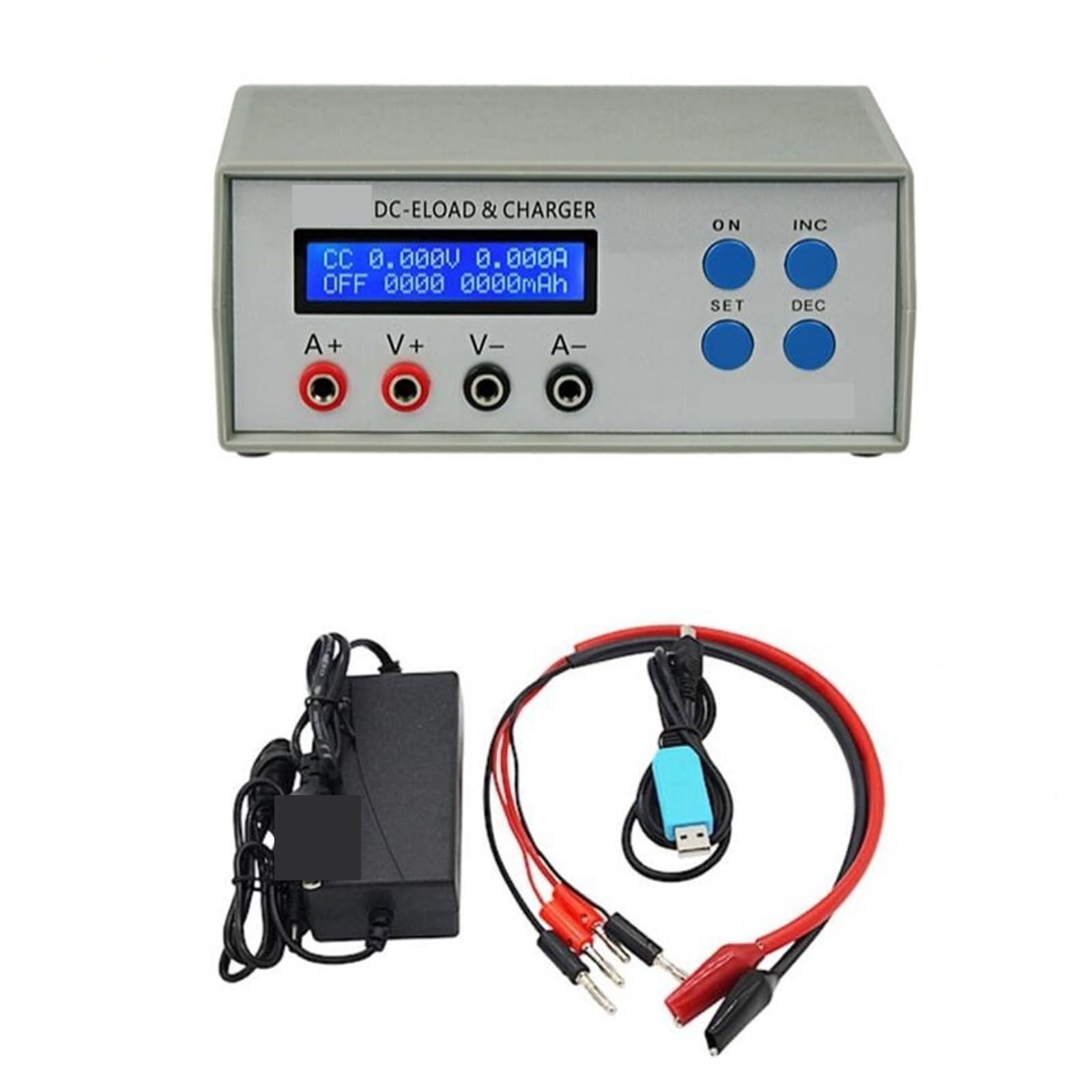 Tester Batterie, EBC-A05+ Caricatore elettronico del tester di carico delle prestazioni di potenza della capacità della batteria for l'uscita 5V del computer portatile,Tester Pile