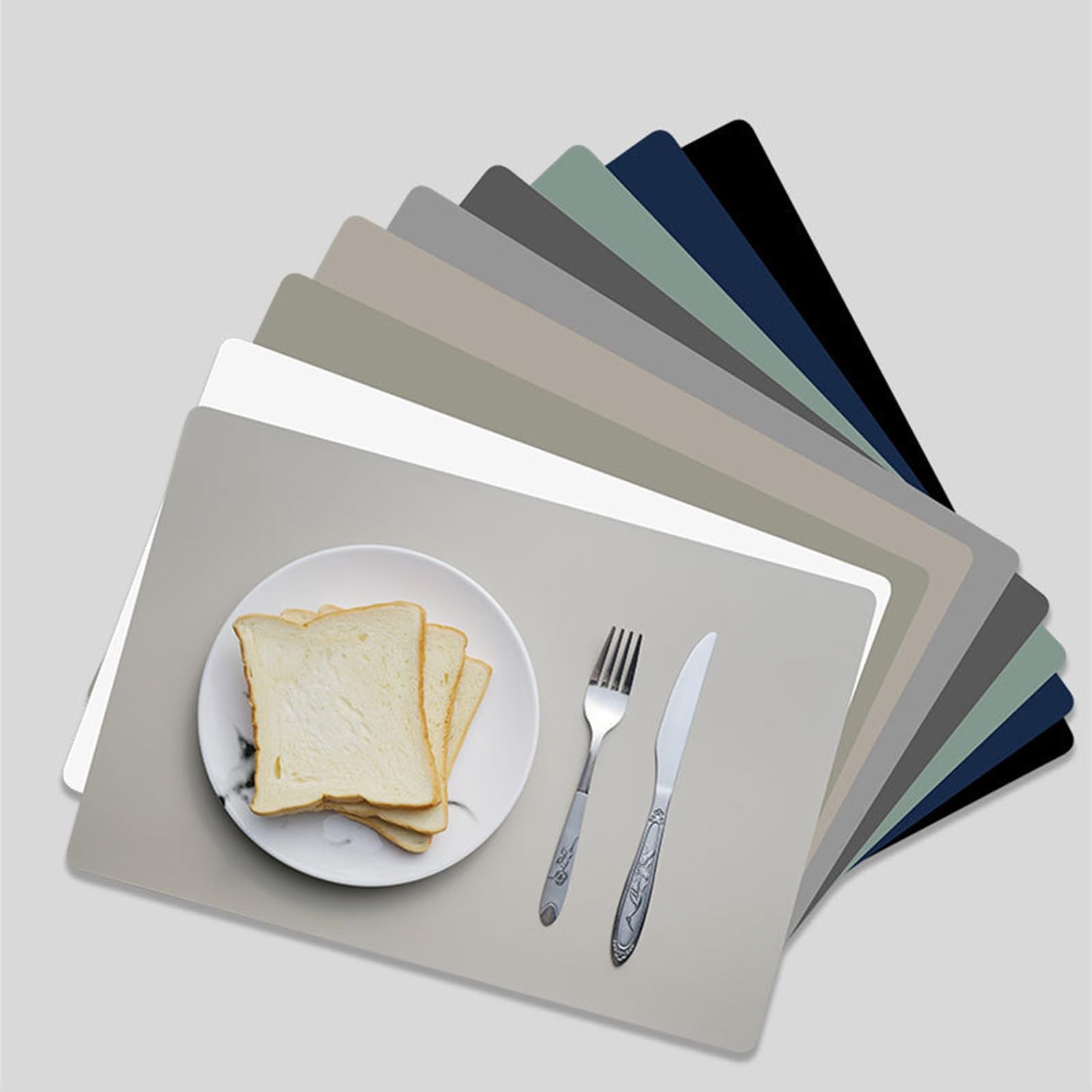 Juego de 6 manteles individuales de cuero, impermeables y fáciles de limpiar, para cocina, interior y exterior, restaurante.(Albaricoque)