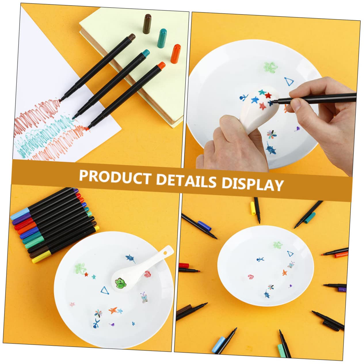 SEWACC 40pièces Feutres De Peinture Aquatique Pour Garçon Fille Marqueurs Flottants Créatifs Pour École Et Activités Manuelles