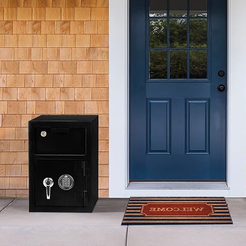 Miniatura 7 de Greenvelly Caja fuerte de depósito de 80 libras con ranura para caída, 2.6 Cub antirrobo con cerradura electrónica para el hogar, oficina, hotel (2