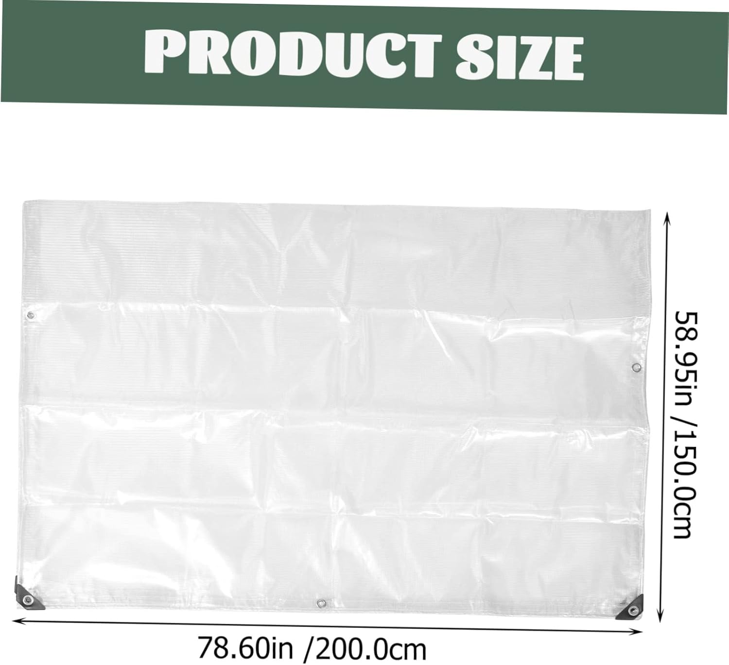 Heavy Duty Waterproof Tarp for Camping Sunlight Room Tarp for Greenhouse and Garden Use