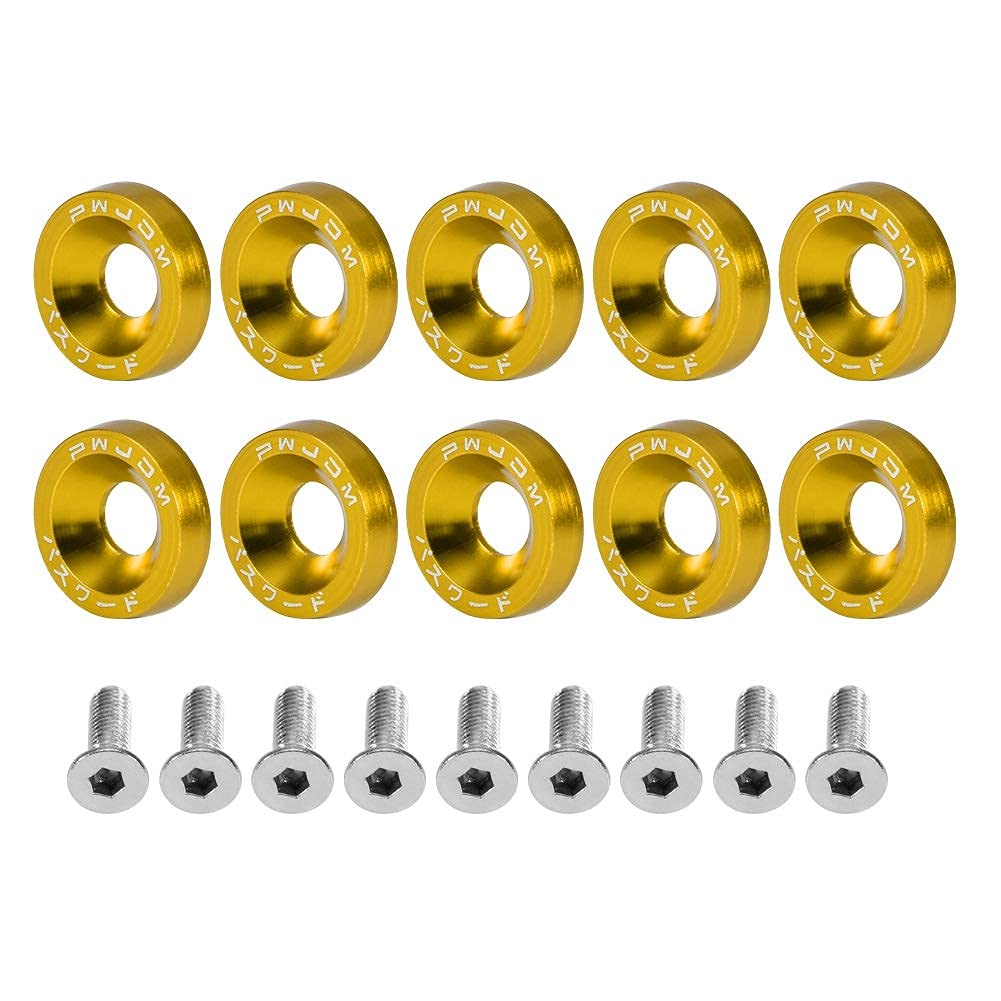 10 Pezzi Viti M6 Rondella Vite a Testa Cilindrica in Acciaio Inossidabile Modifica M6 Guarnizione Bullone Auto Telaio Decorazione Vite Viti 6 MM per Parafango per License