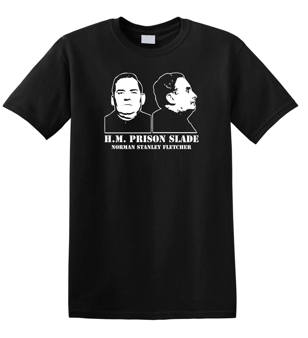 Porridge Norman Stanley Fletcher HM Prison Slade Cult Comedy Heavy Cotton t-Shirt Black