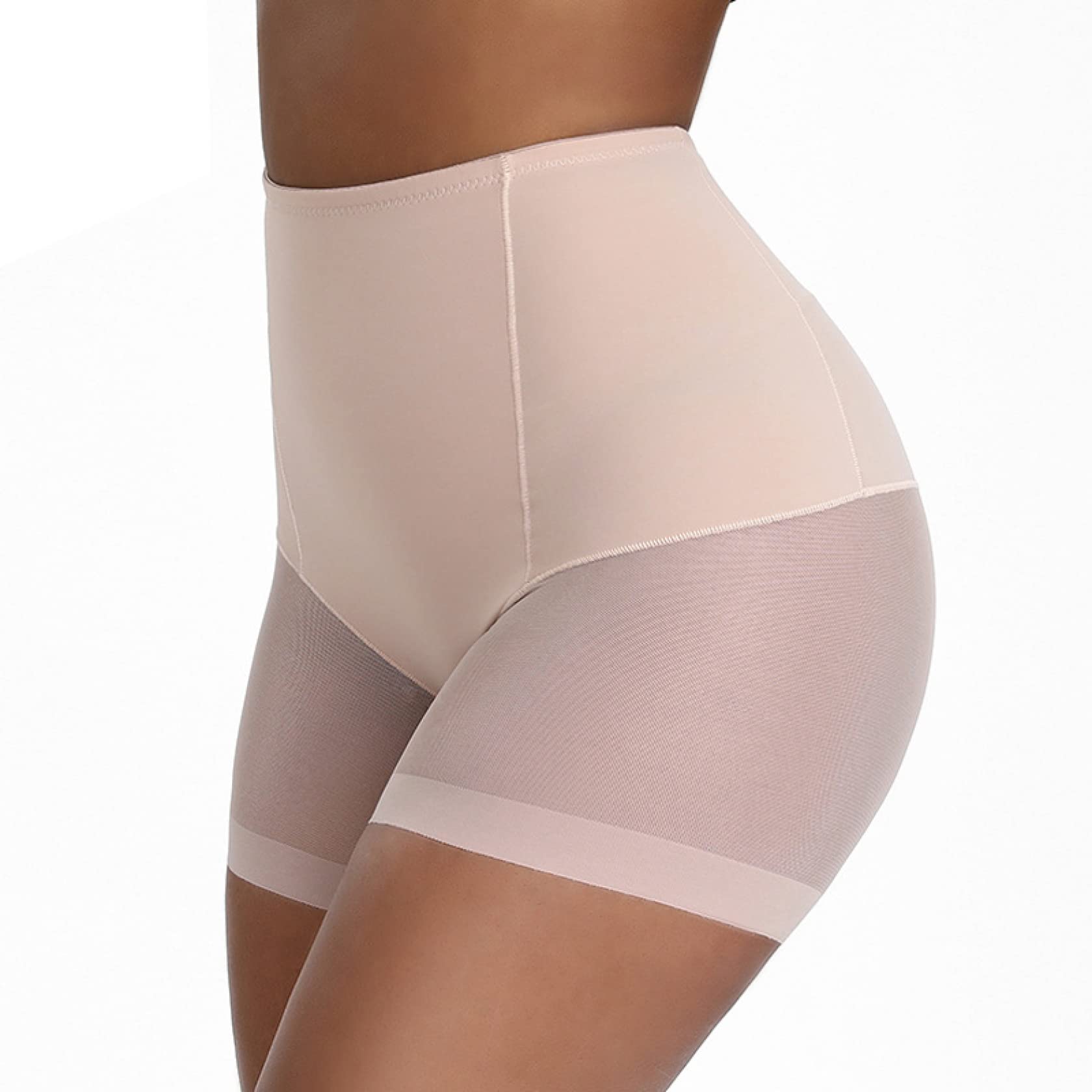 Entrenador de Cintura Alta para Mujer, Ropa Moldeadora Costura de Malla, Bragas con Control de Barriga, Moldeador de Cuerpo, Ropa Interior Adelgazante