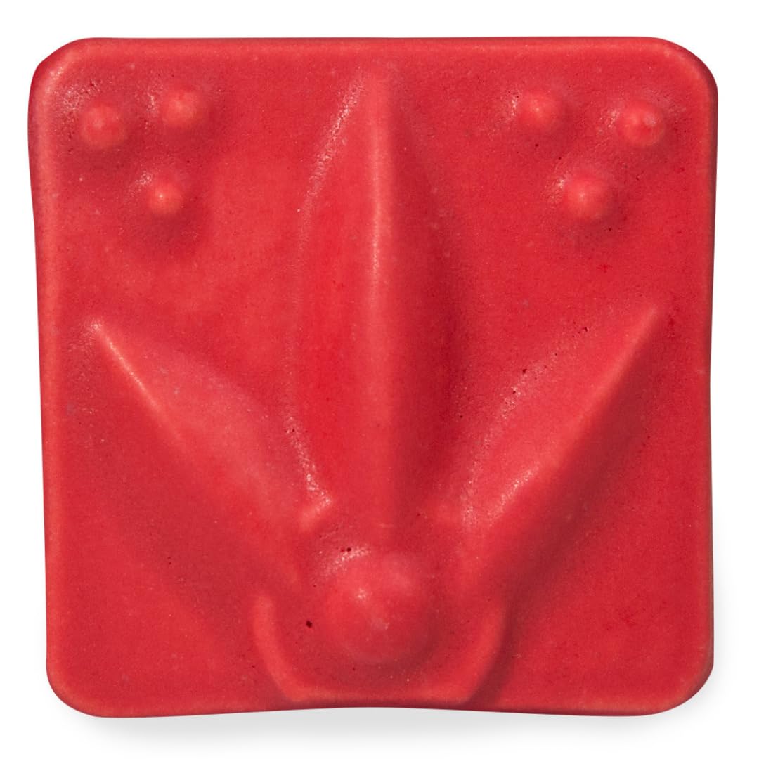 AMACO Satin Matte SM-51 Red Glaze Pint, 16 oz. (473 mL), Intermixable Mid-High Fire Cone 5-6 (SM) Liquid Ceramic Pottery Glaze for Bisque