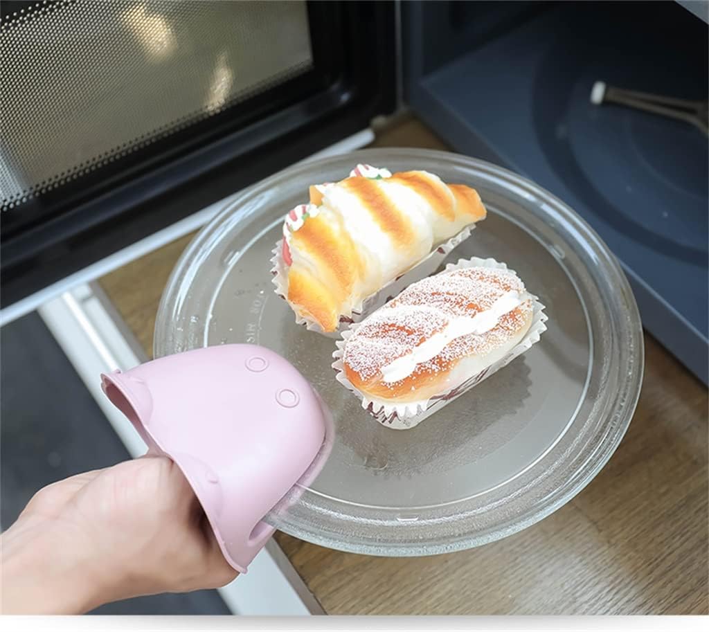 2-Piece Cartoon Silicone Gloves Heat Resistant Kitchen BBQ Oven Glove Clip