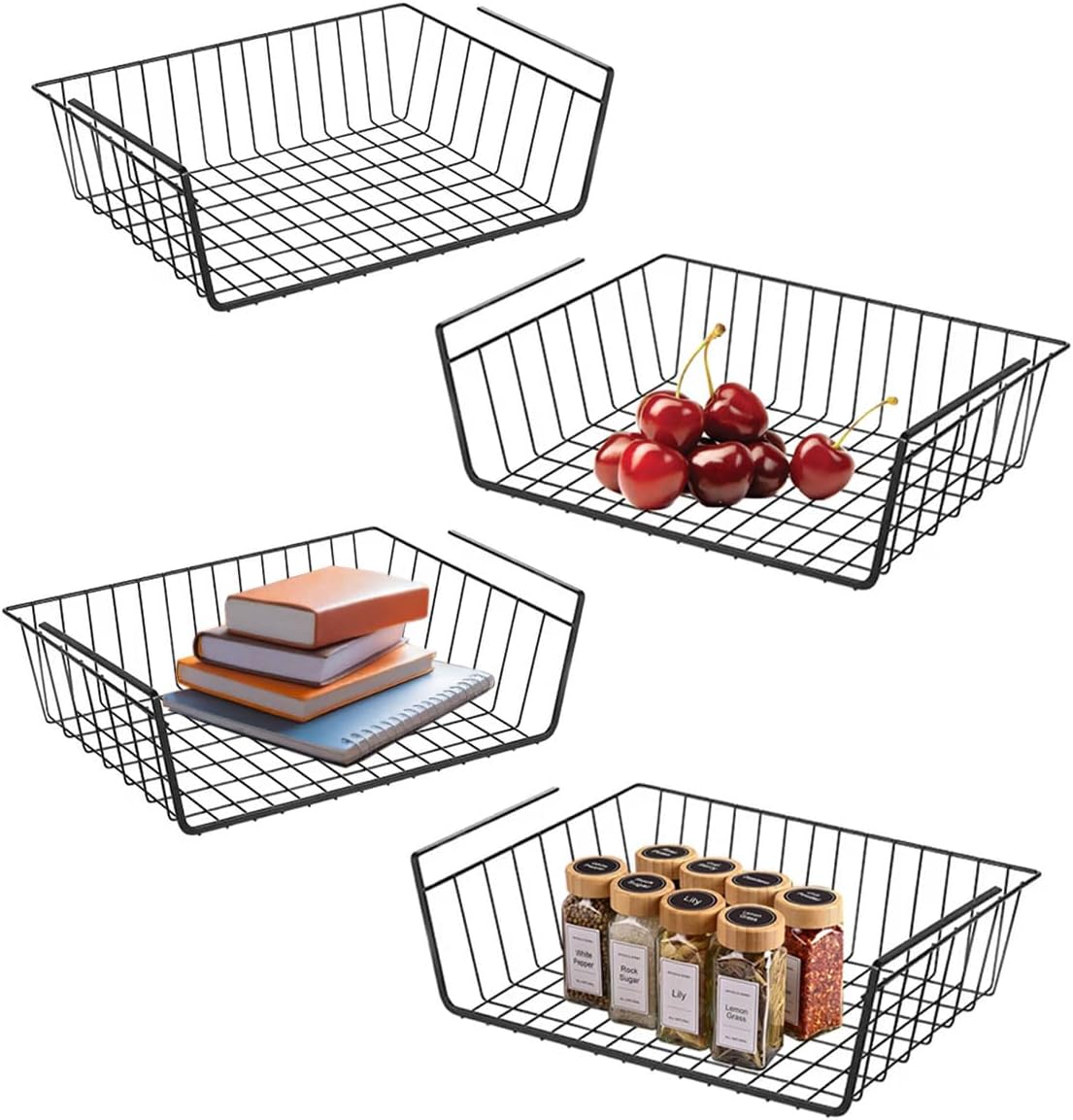 JINAEAK Undershelf Storage Basket Under Shelf Wire Basket