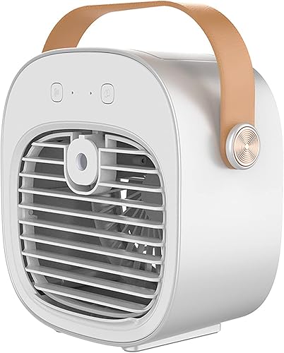 Ventilador de escritorio USB, ventilador de refrigeración humidificador con 3 velocidades ajustables, pequeño ventilador personal, alimentado por