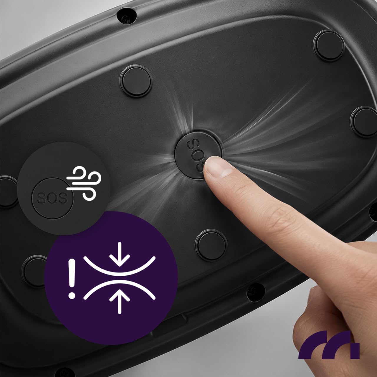 MalTec Handmassagegerät mit Wärme, Vibration, 5 Stufen und Akku