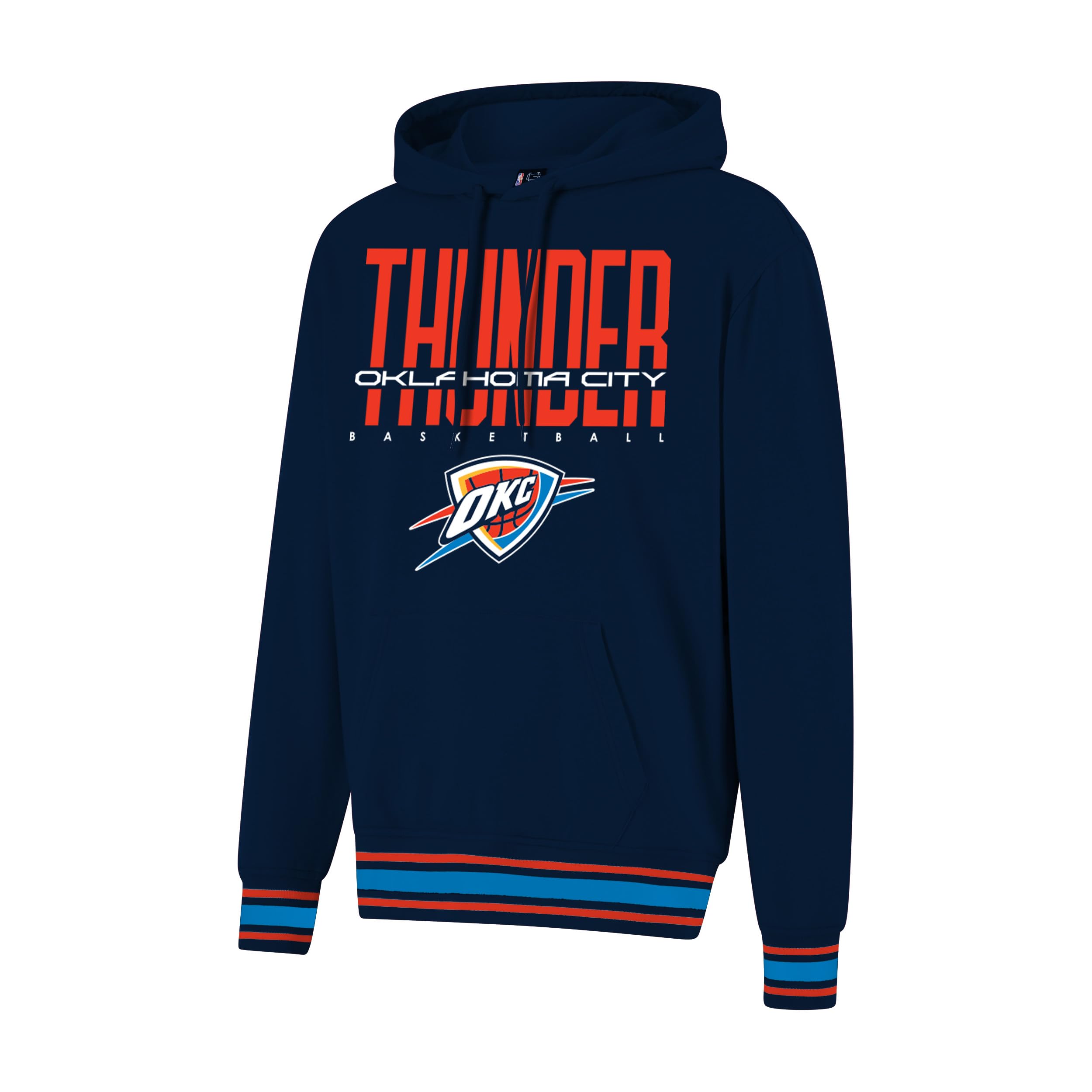 NBA Men's Stripe Soft Fleece Pullover Hoodie Sweatshirt