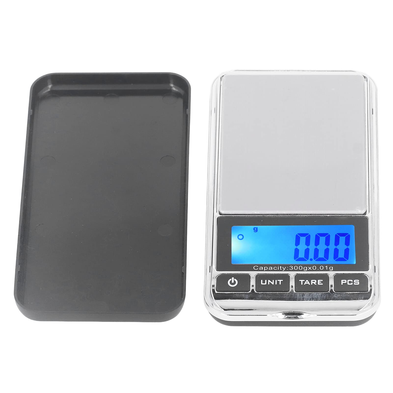 SIXRUN Digitale Taschenwaage, ABS-Mini-Taschen-Schmuckwaage mit LCD-Display, Hochpräzisen Sensoren, Großer Wiegeplattform, Automatischer Abschaltung für den Heimgebrauch Im Juweliergeschäft