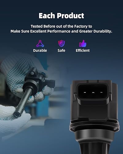 Vista 2289 de ECCPP DG500 6 bobinas de encendido con 6 bujías de iridio 3951 para Ford para Mazda para Mercury 500 Freestyle para Mariner Taurus Escape Tribute