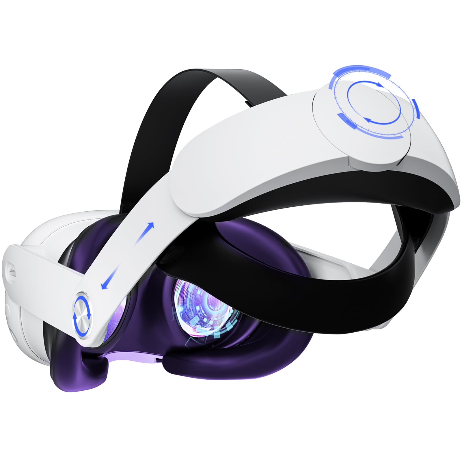 Saqico Head Strap for Meta Quest 3,Comfort Adjustable Elite Strap Replacement for Oculus Quest 3 Reduce Pressure,Soft Cushion VR Headset Accessories For Longer immersion in Virtual Reality Video Games