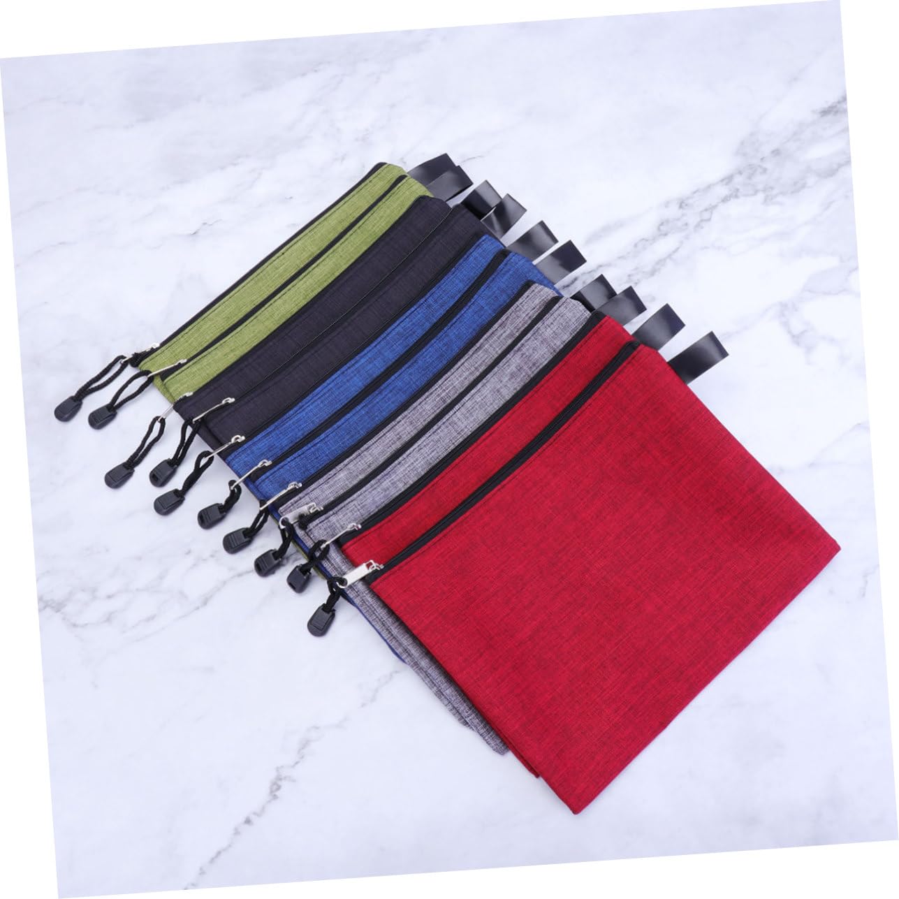 STOBOK 10pezzi Borse Per Documenti Oxford Sacchetto Con Cerniera Per Ufficio Borsa Per File Design Robusto e Portatile Casuali