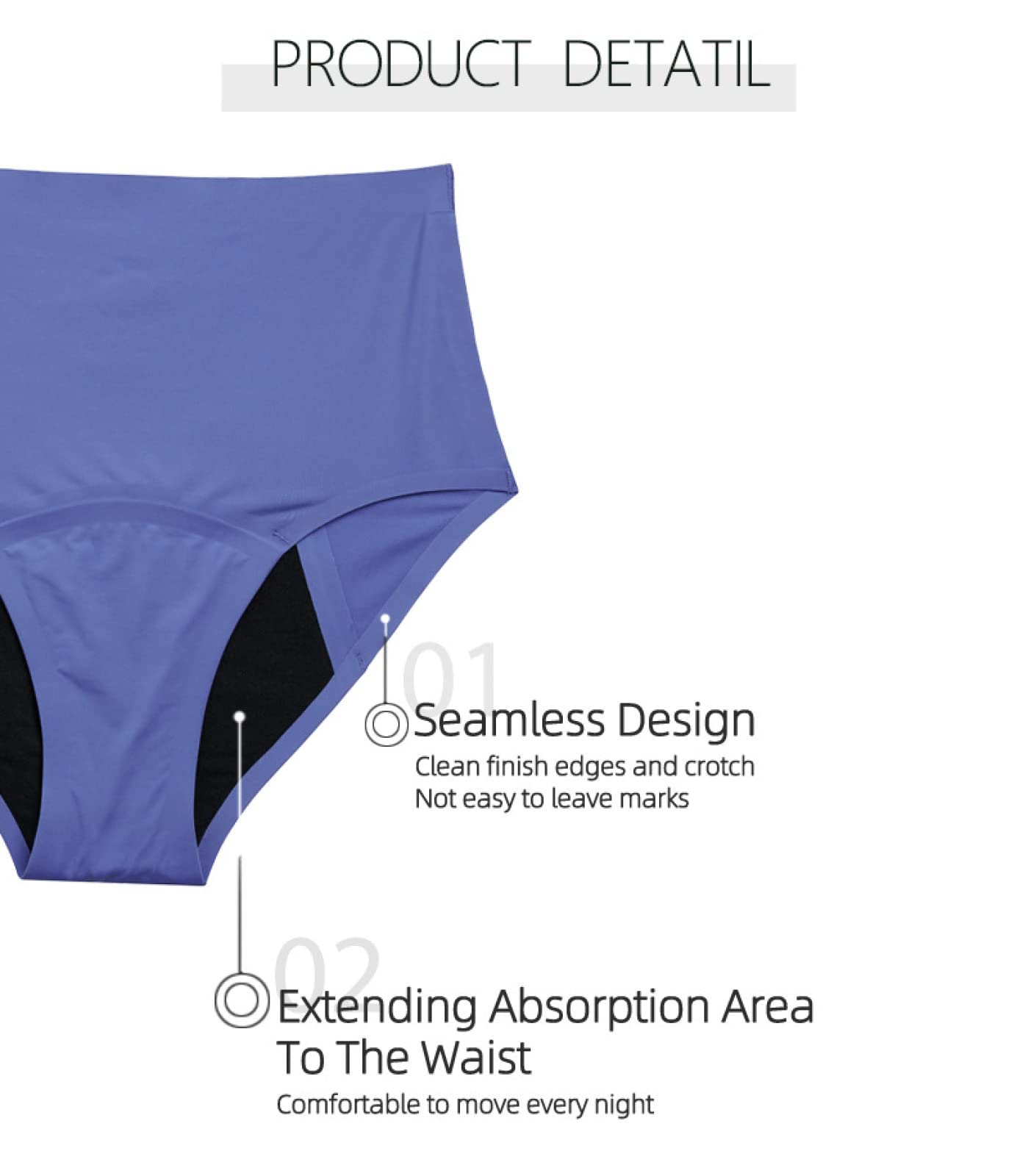 Shorties Femmes 3/5 pièces menstruel période pantalon femme menstruel étanche grande tante pantalon sanitaire coton bas pantalon respirant taille haute