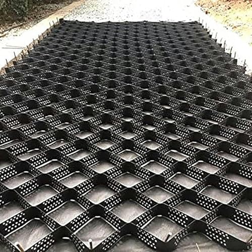 Generico Griglia di Ghiaia in HDPE ad Alta Resistenza per vialetti e sentieri, Soluzione Pieghevole per Il Giardinaggio, Resistenza di 1800 libbre/Piede Quadrato per la stabilità del sottofondo e PRO