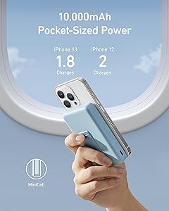 Anker 633 Magnetic Battery, 10,000mAh Wireless Portable Charger, 20W USB-C Power Bank with Stand, Magsafe-Compatible for iPhone 16/15/14 Series