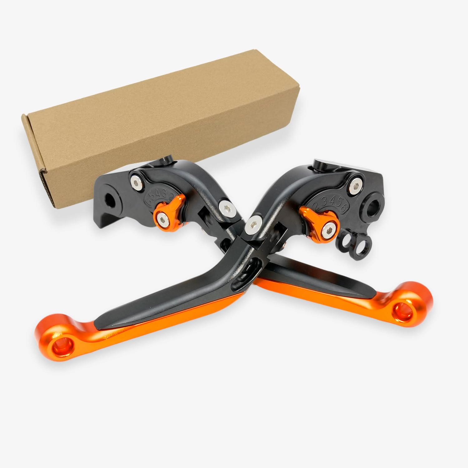 Compatibile con KTM 990 SMR/SMT 2009-2013, leve del freno e della frizione, in alluminio CNC, estensibili, regolabili, accessori (nero, arancione, arancione)