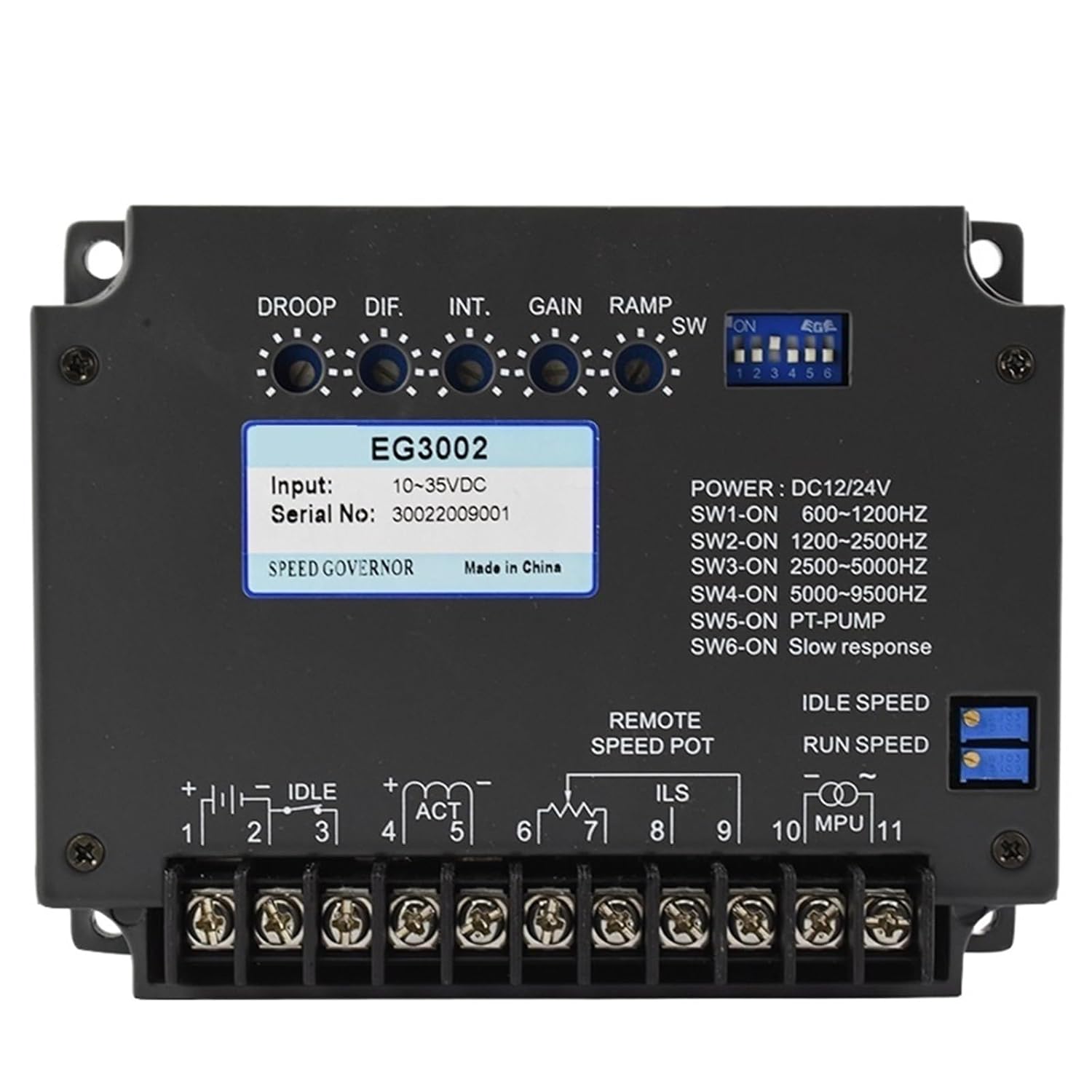 SYOAXVVD 1pcs EG3002 Generator Speed Control Electronic Governor Diesel Genset Parts Replacement