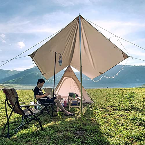 Tente pyramide tipi imperméable avec grand abri extérieur modulable - 2