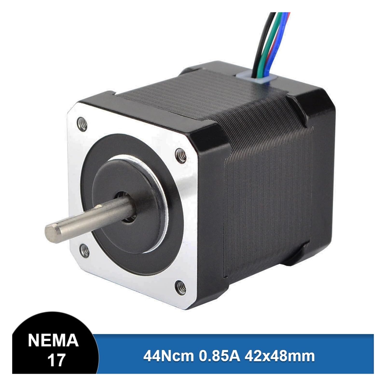 Nema17 Motor Paso a Bipolar 1,8 Grados 44Ncm 0.85A 4 Cables for Impresora 3D CNC