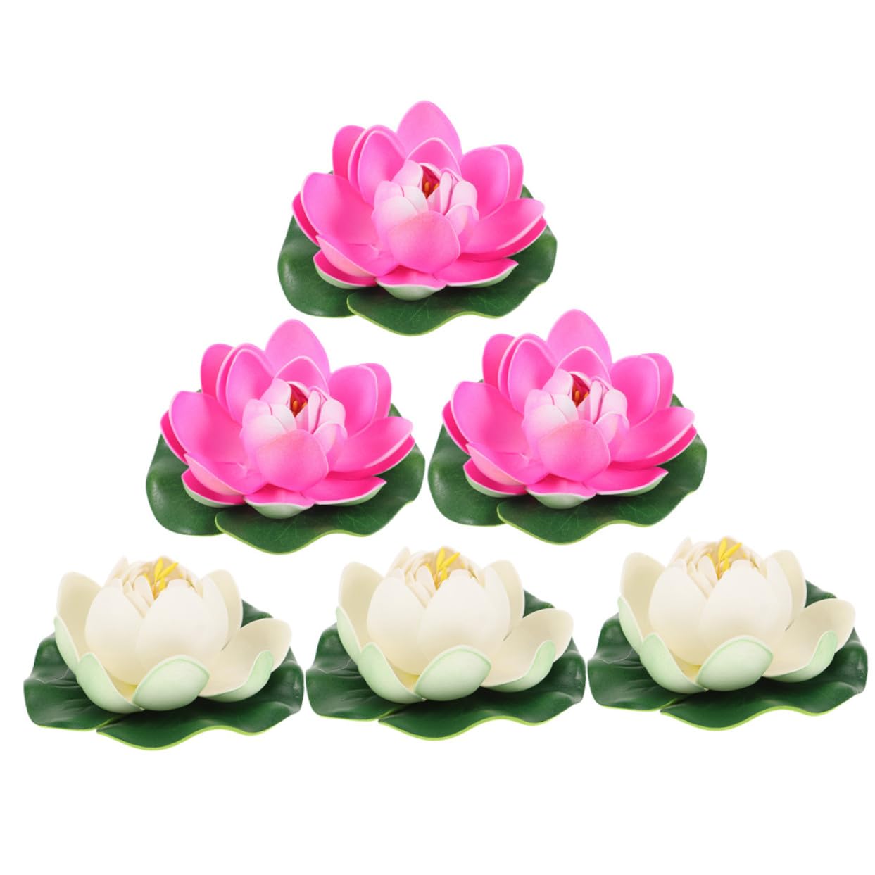 Flores de loto flotantes artificiales de alta fidelidad para estanques de diseño