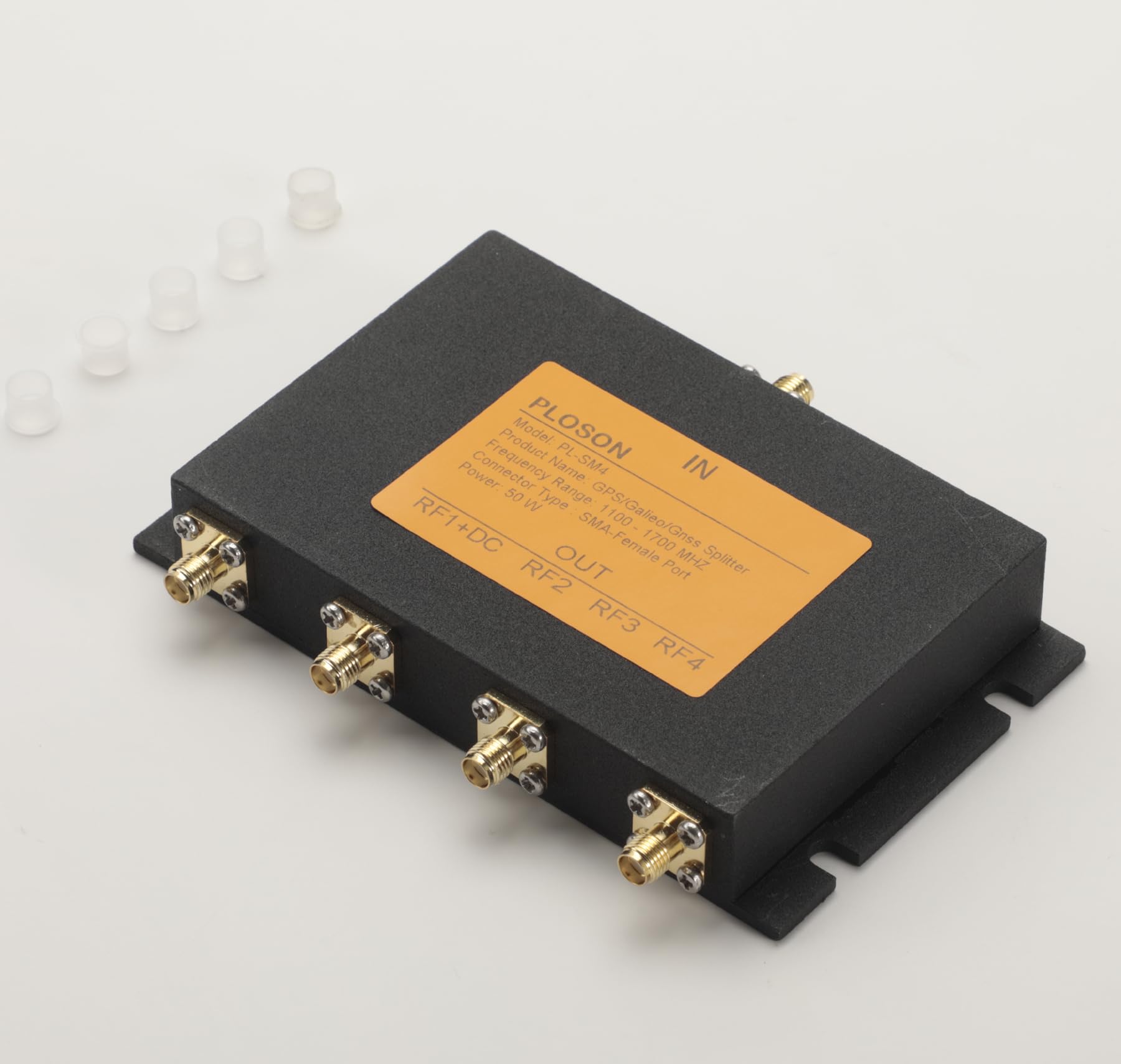 PL-XX GPS/Galieo/Gnss 2-Ways/3-Way/4-Way Antenna Power Splitter 1100-1700MHz GPS Diviseur d’antenne diviseur Antenna Divider for Navire Maritime Marine Networking (4-Way SMA-Female)