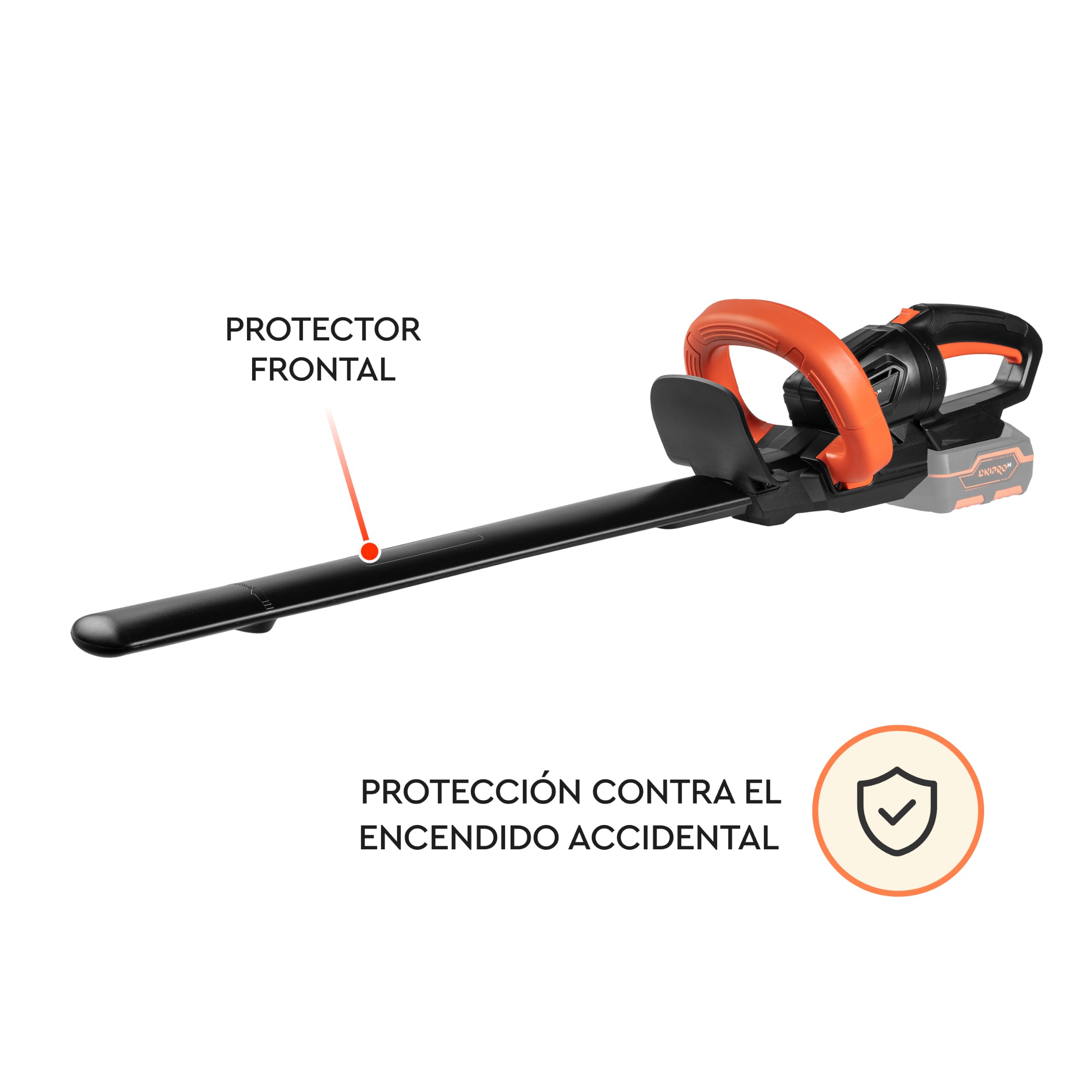 Cortasetos a Batería DHT-200 20V - Cuchilla de 51 cm, Corte Máximo de 1,5 cm, Mango Giratorio 45° y 90° - Podadora Inalámbrica para Setos, Arbustos y Jardín, Con Batería 4 Ah y Cargador - Por Dnipro-M