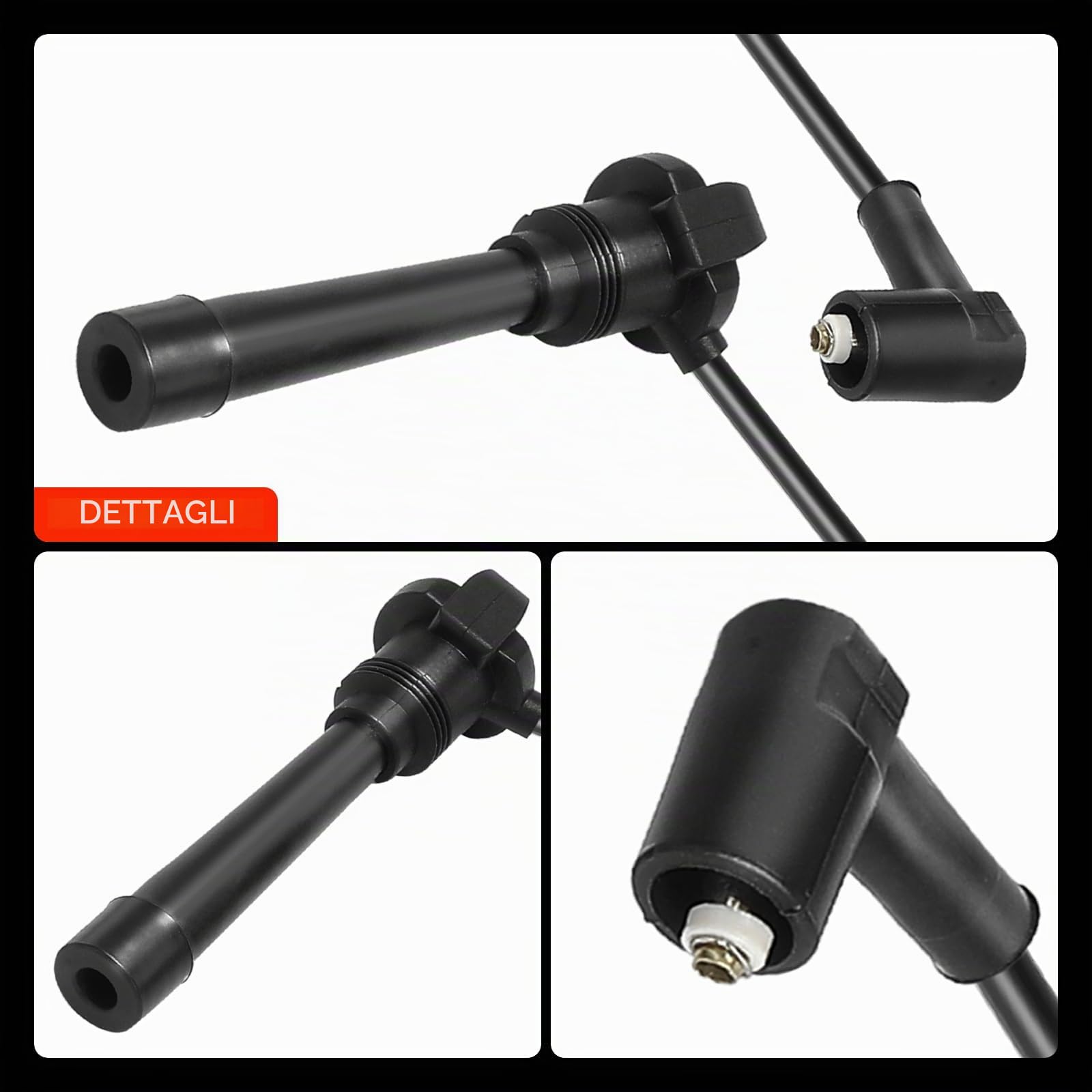 Frankberg 4x Set cavi di accensione Set cavi di accensione Benzina Compatibile con B.r.a.v.a 182 B.r.a.v.o I 182 Marea 185 Palio Weekend Punto 188 Y 840 Marea Weekend Replace# 46474814