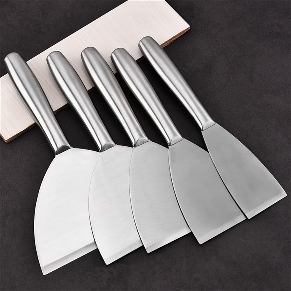 Espátula para Barbacoa Espátula Teppanyaki for cocinar de acero inoxidable para Cocinar Barbacoa(23.5x12.5cm)