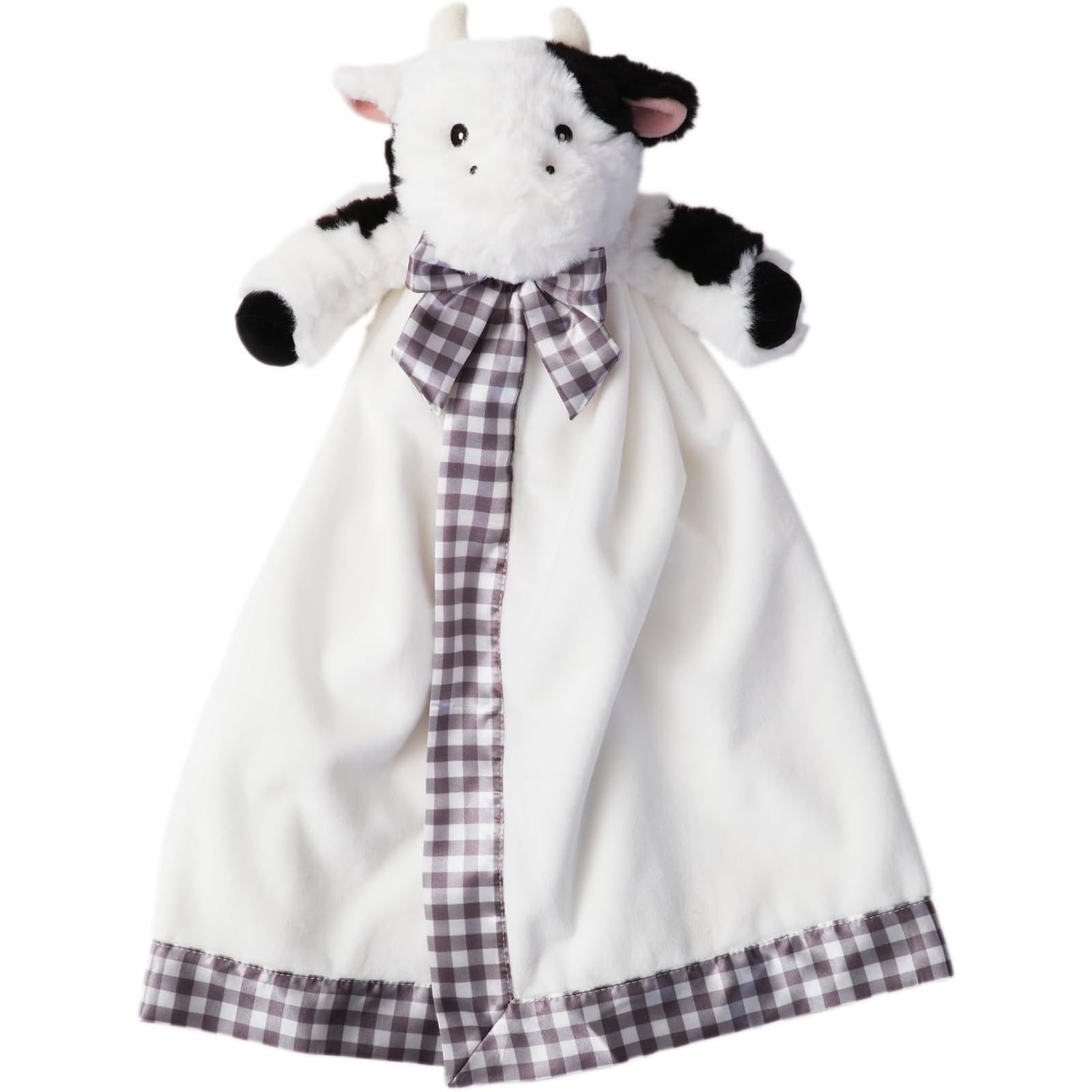Bearington Lil' Gilly 18 In Cow Loveys for Babies - Security Blanket for Babies - Lovies Security Blanket with Stuffed Animal