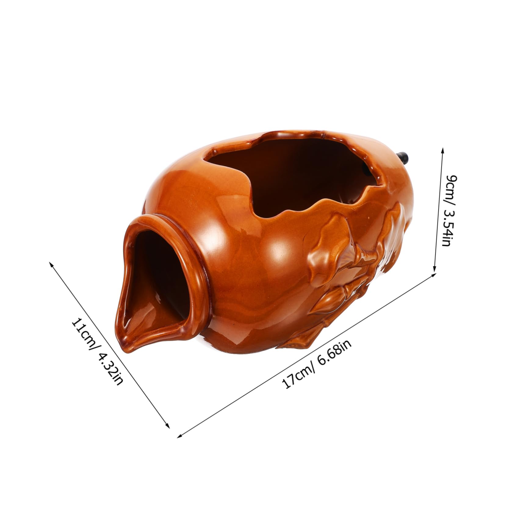 KONTONTY Outdoor Water Fountain Decor Ceramic Jar Water Feature Pump Garden Waterfall Jar for Landscape