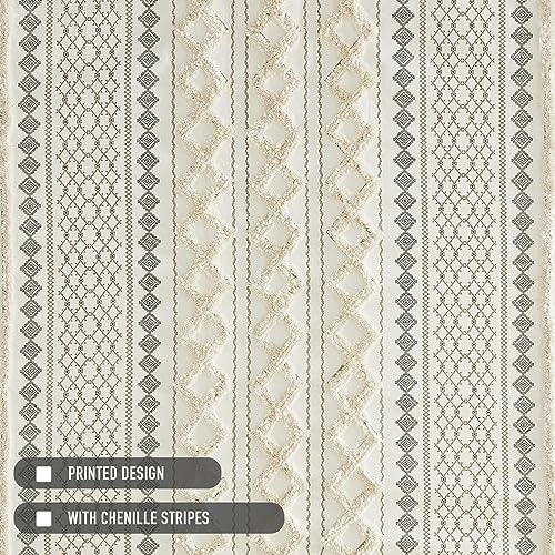 INK+IVY Imani Tufted Chenille 100% Cotton Shower Curtains Machine Washable, Modern Home Bathroom Décor Bathtub Privacy Screen - Image 4